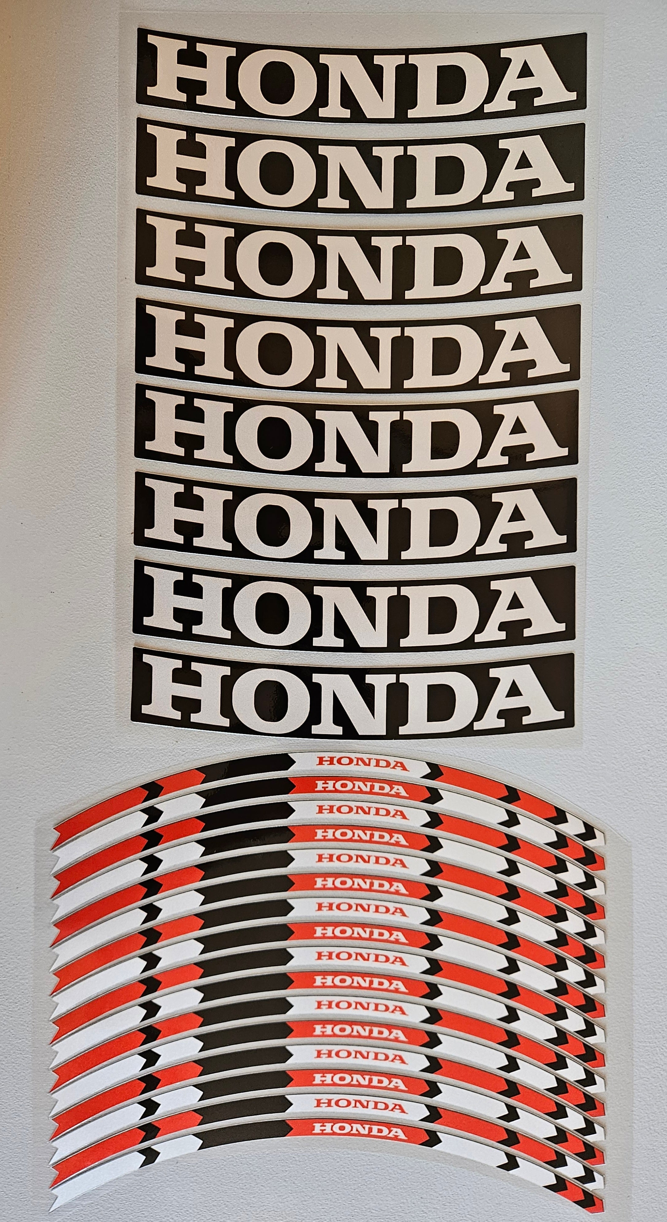 Reflective red Wheel Rim Stickers for Honda Motorcycles | Waterproof & Heat Resistant | Elastic & Durable