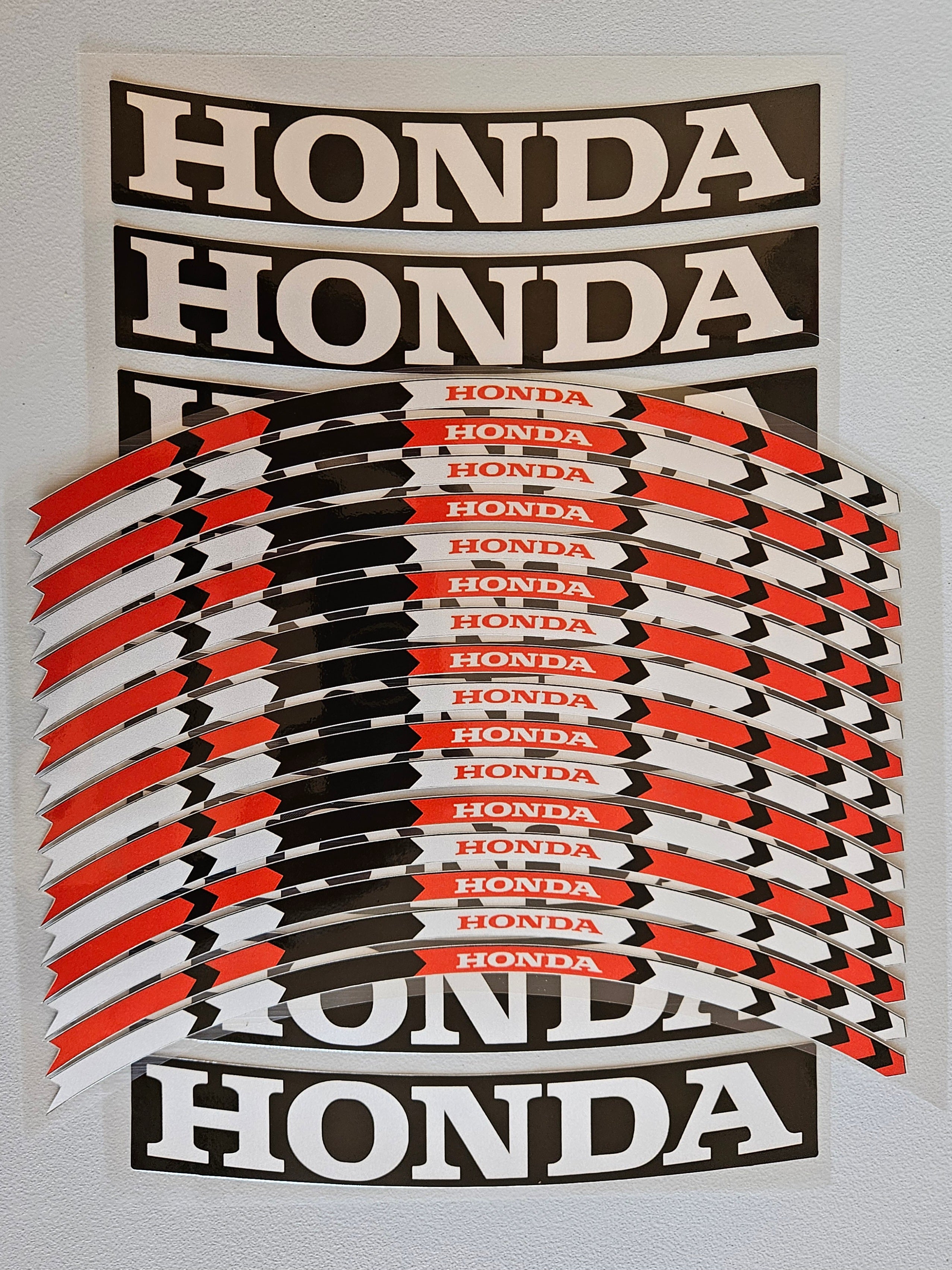 Reflective red Wheel Rim Stickers for Honda Motorcycles | Waterproof & Heat Resistant | Elastic & Durable