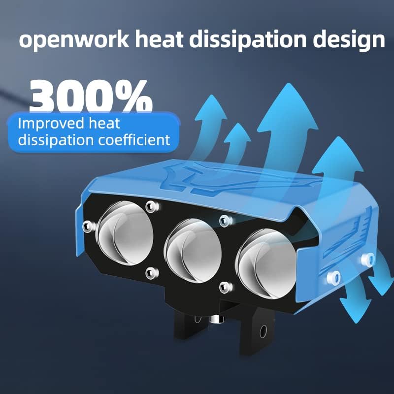 أضواء مساعدة LED للدراجات النارية، أضواء ثلاثية العدسات لقيادة الدراجات النارية، مصابيح ضباب للدراجة النارية، مصابيح ضباب للدراجات النارية