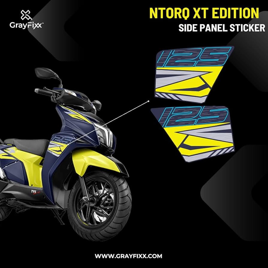 TVS scooter 2 Side Panel Stickers Ntorq 125