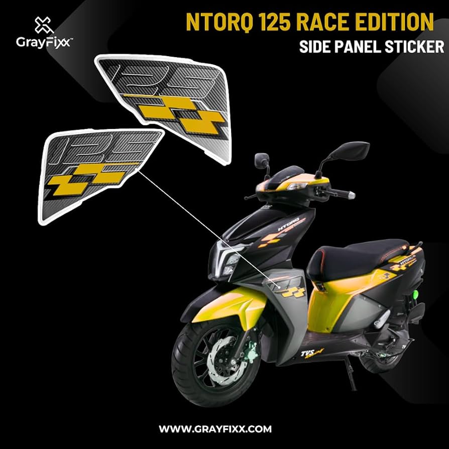 TVS scooter 2 Side Panel Stickers Ntorq 125