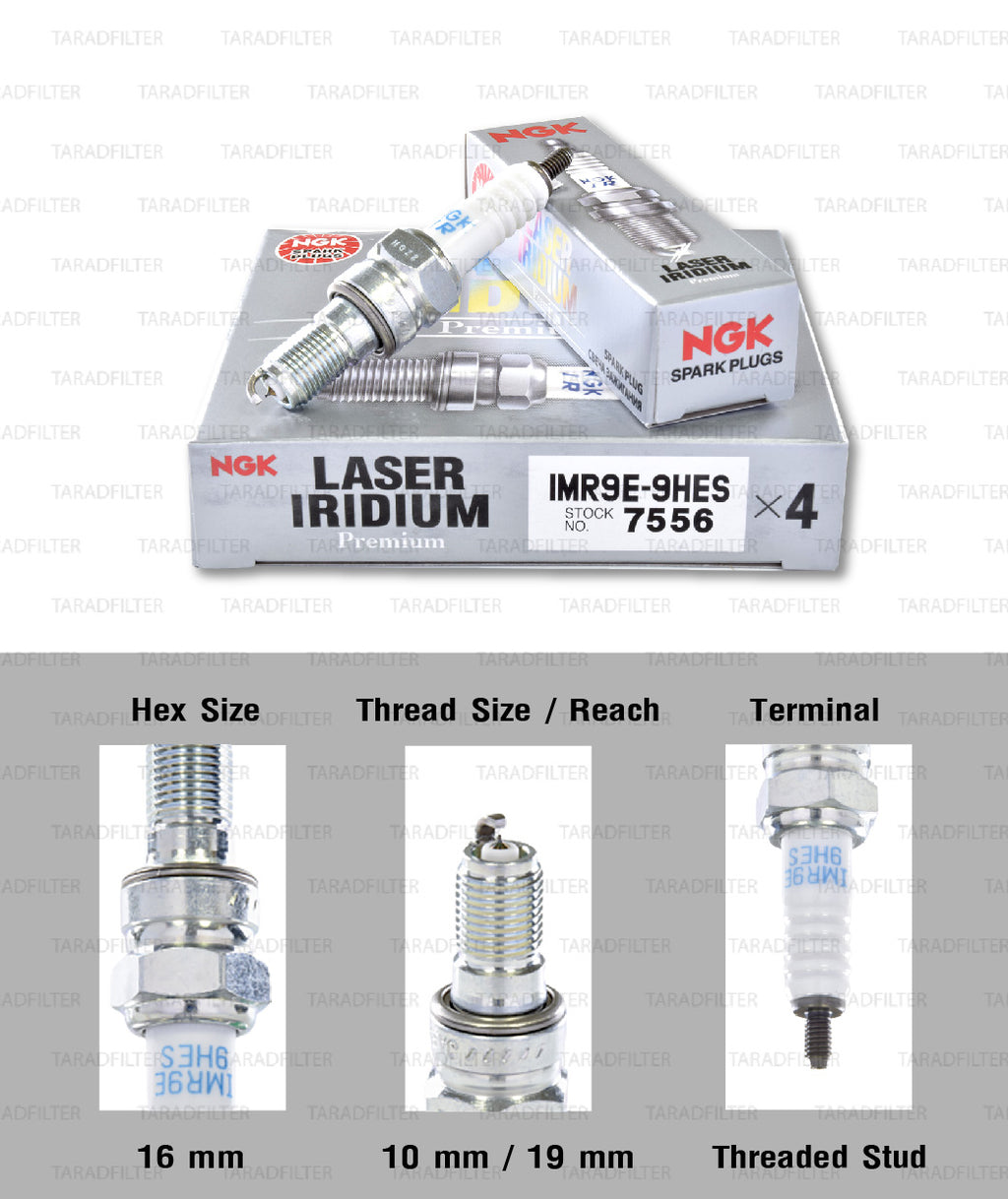 NGK Laser Iridium Spark Plug Genuine set of 4 - IMR9E-9HES Laser iridium for Honda CBR 1000 / CBR 600