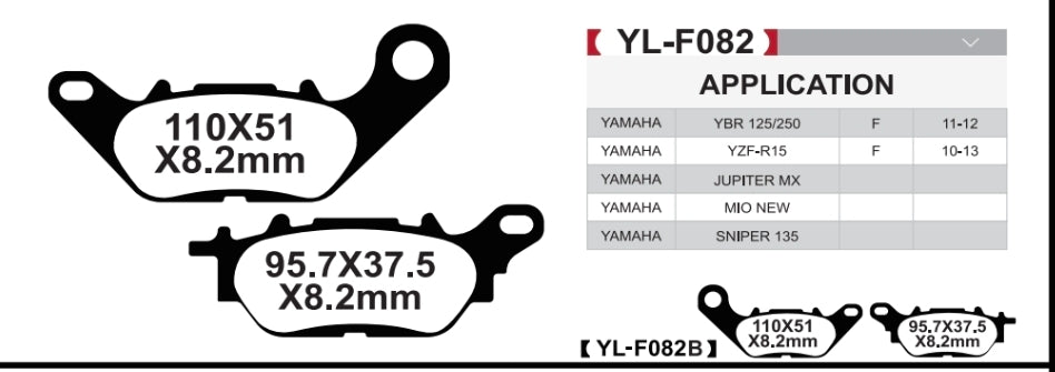 Brakar Front Brake pads for Yamaha R15-R25-R3 2010-2013
