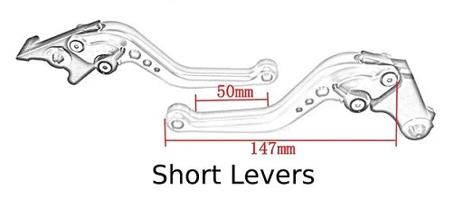 Aluminium BLUE Short Levers Pair For BMW s1000rr 2009-2016