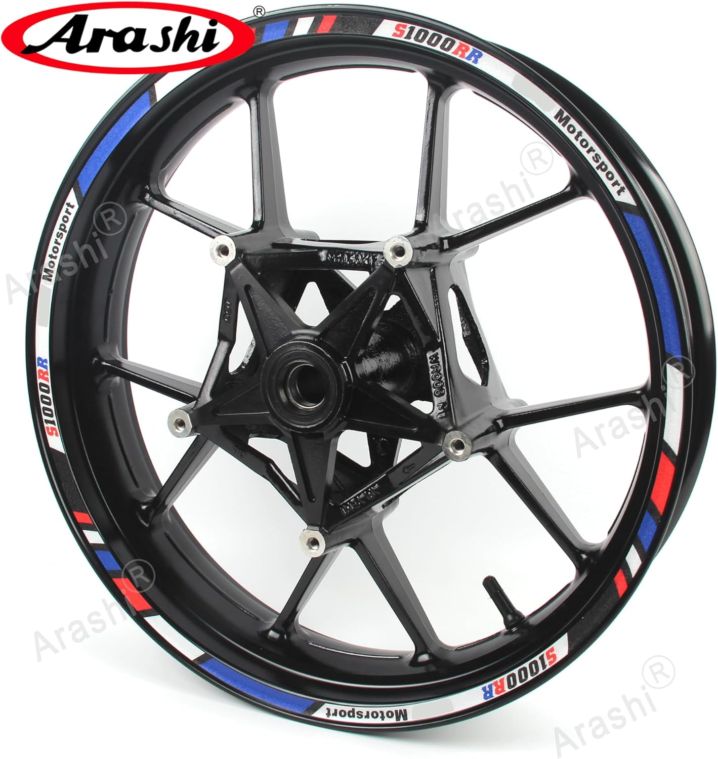 Reflective Blue Wheel Rim Stickers for S1000RR Motorcycle | Waterproof & Heat Resistant | Elastic & Durable