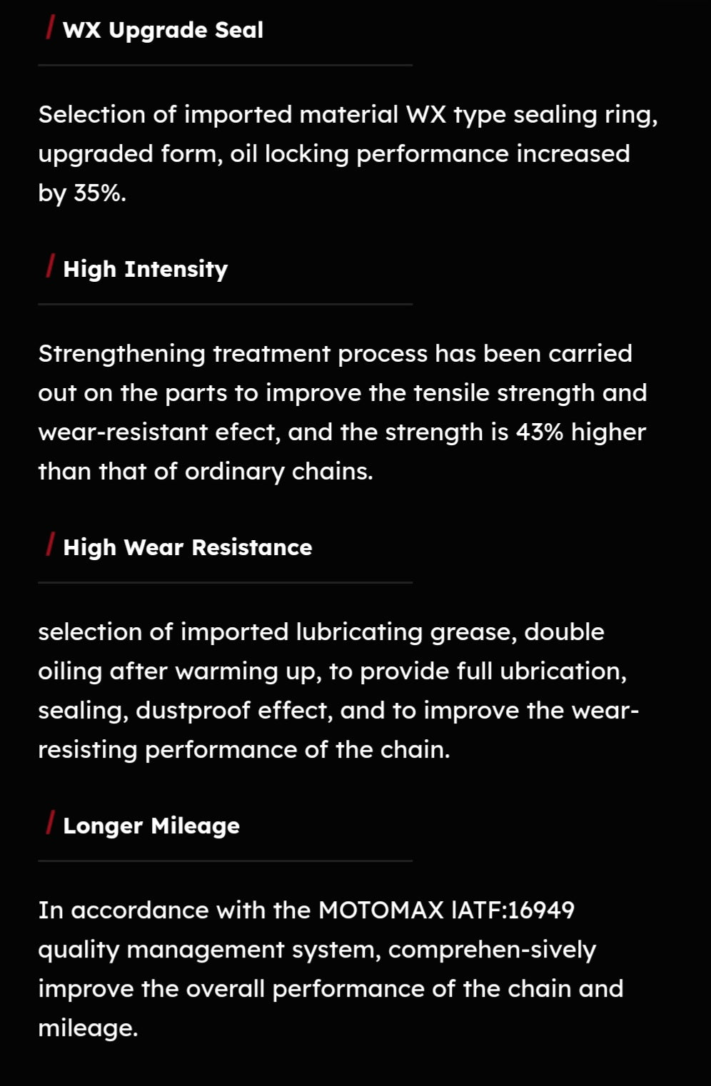 Motorcycle Chain 520-sx3