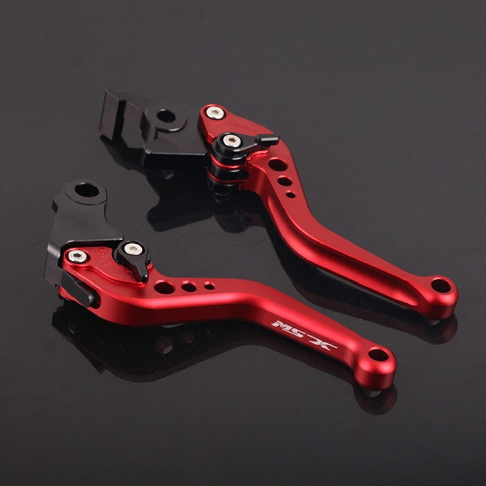 Red Brake Clutch Levers Compatible with Honda GROM MSX125 2014-2024 CBR250R 2011-2013 CBR300R CB300F FA 2014-2019 CB400F CB400R 2013-2015 CBR500R CB500F X 2013-2019 Monkey 125 2018-2019,Red