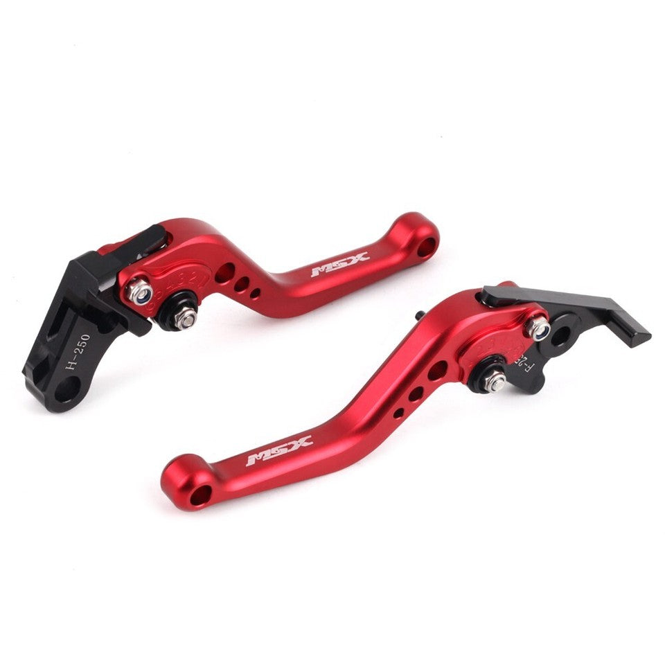 Red Brake Clutch Levers Compatible with Honda GROM MSX125 2014-2024 CBR250R 2011-2013 CBR300R CB300F FA 2014-2019 CB400F CB400R 2013-2015 CBR500R CB500F X 2013-2019 Monkey 125 2018-2019,Red