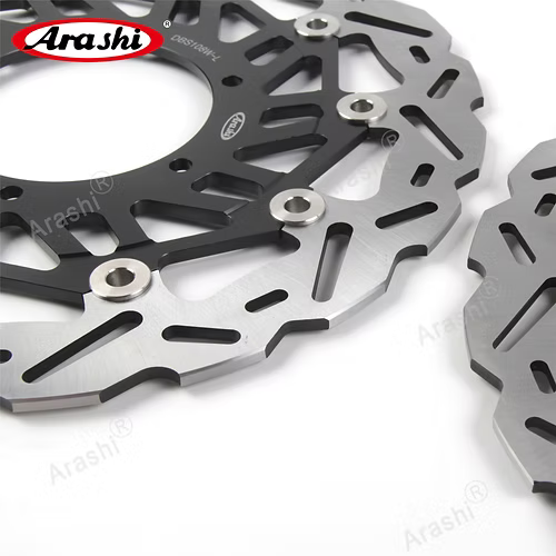 Arashi Black Front Brake Rotors Disc For SUZUKI GSX R 1000 GSXR1000 2017-2023