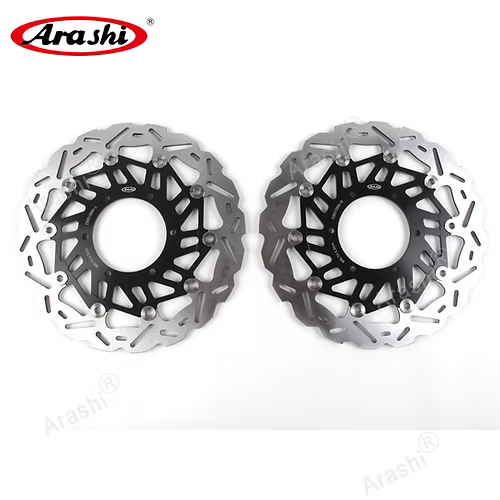 Arashi Black Front Brake Rotors Disc For SUZUKI GSX R 1000 GSXR1000 2017-2023