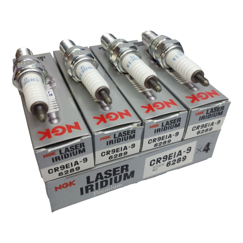 NGK Laser Iridium Spark Plug Genuine set of 4 - CR9EIA-9 6289 for Suzuki GSXR 600/750/1000 2004-2024