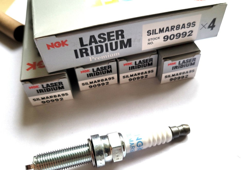 NGK Laser Iridium Spark Plug Genuine set of 4 - SILMAR8A9S (90992) for AfricaTwin1100 2016-2025
