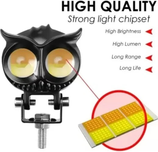 Owl Shape Design Led Fog Light Metal