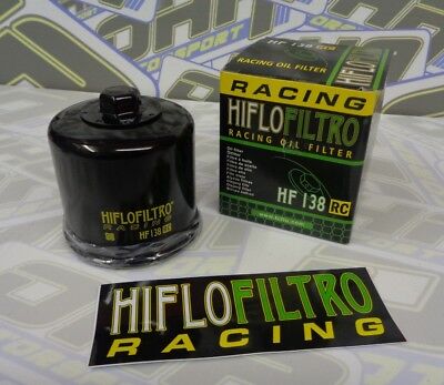 HIFLO HF138 RC Racing Oil Filter Suzuki (GSXR all models 600 - 750 - 1000)  1990 _ 2026 / aprilia RSV4 and Tuono V4