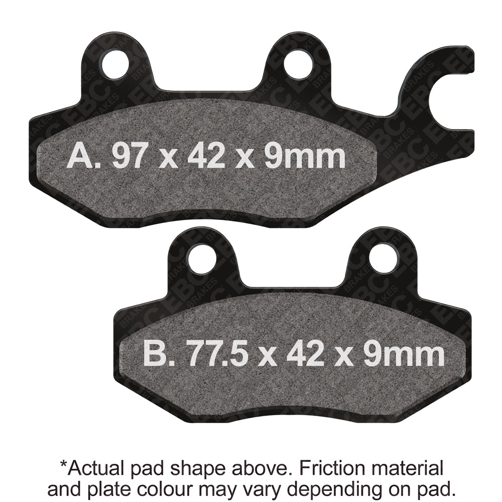 EBC Front Brake pads for Kawasaki Ninja 250-300-400 2008-2024 (1 set=2pads)