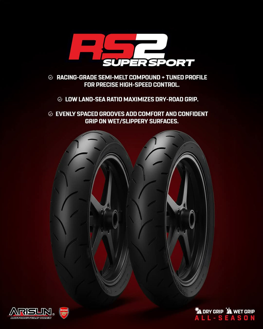 Arisun scooter Motorcycle Tires RS2