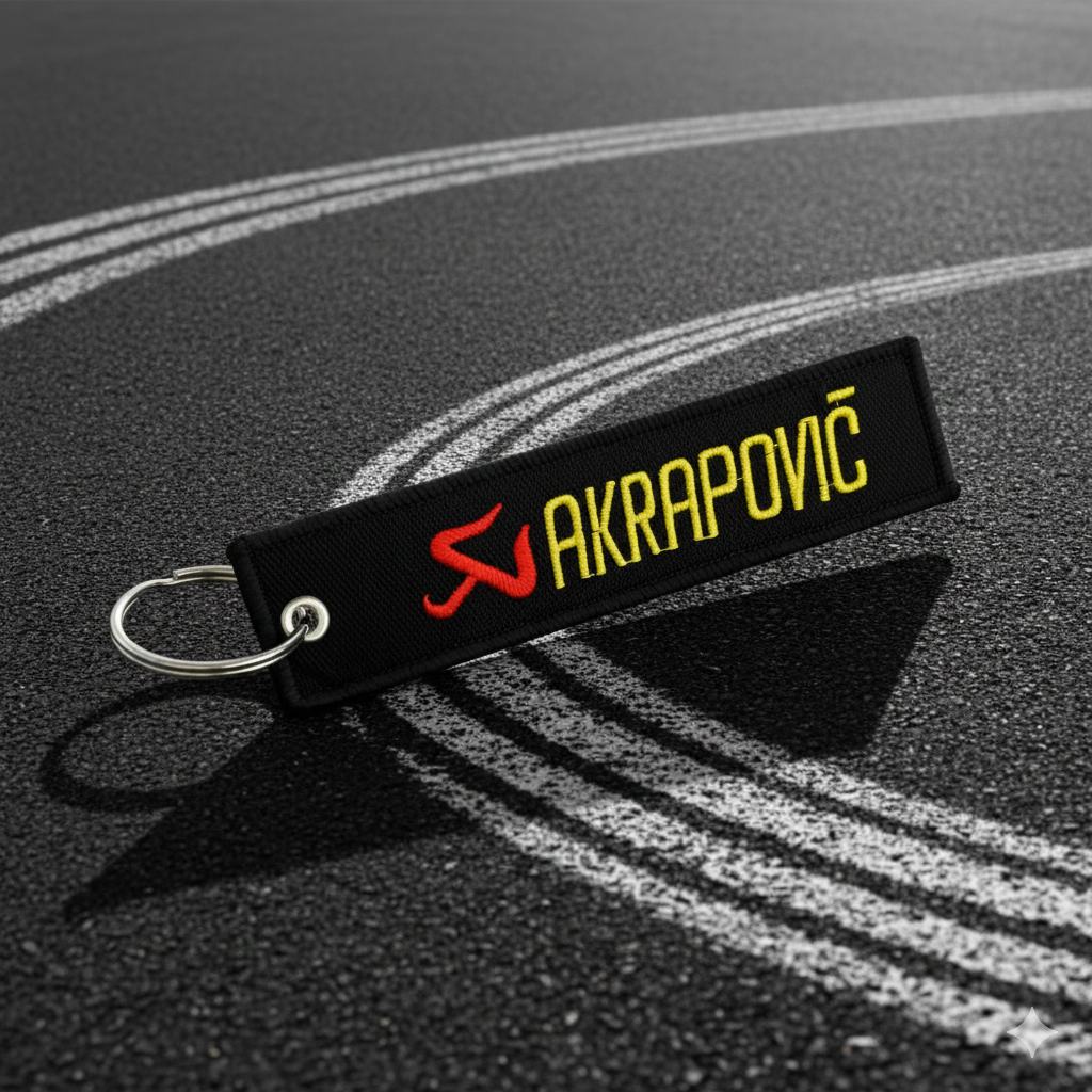 Fabric motorcycle keychain