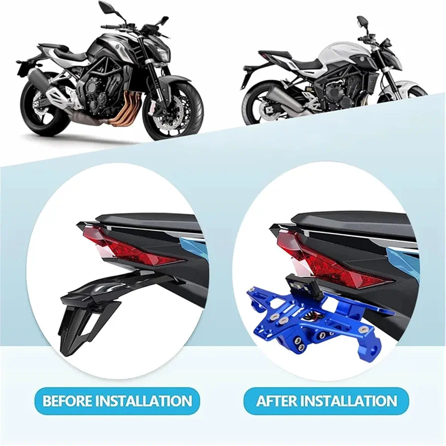 Motorcycle License Plate Bracket Fender Eliminator Kit Universal Motorcycle License Plate Holder
