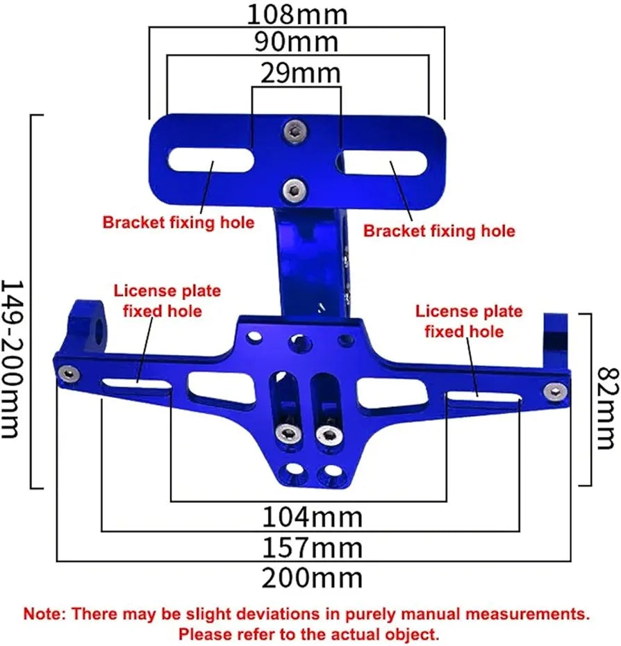 Motorcycle License Plate Bracket Fender Eliminator Kit Universal Motorcycle License Plate Holder