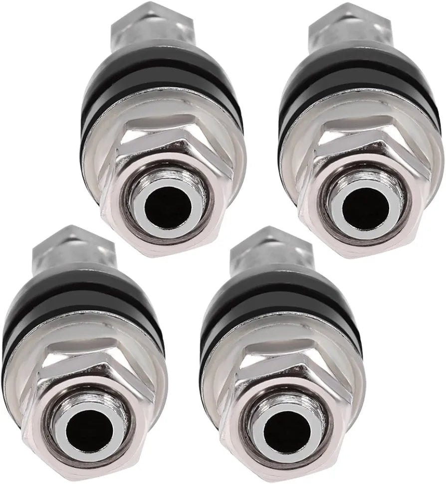 Chrome Tire Valve Stems High Pressure - short/Flush Mount 2 pcs kit .