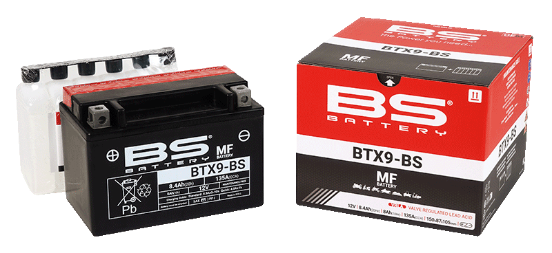 BS- Motorcycle battery BTX9 -BS