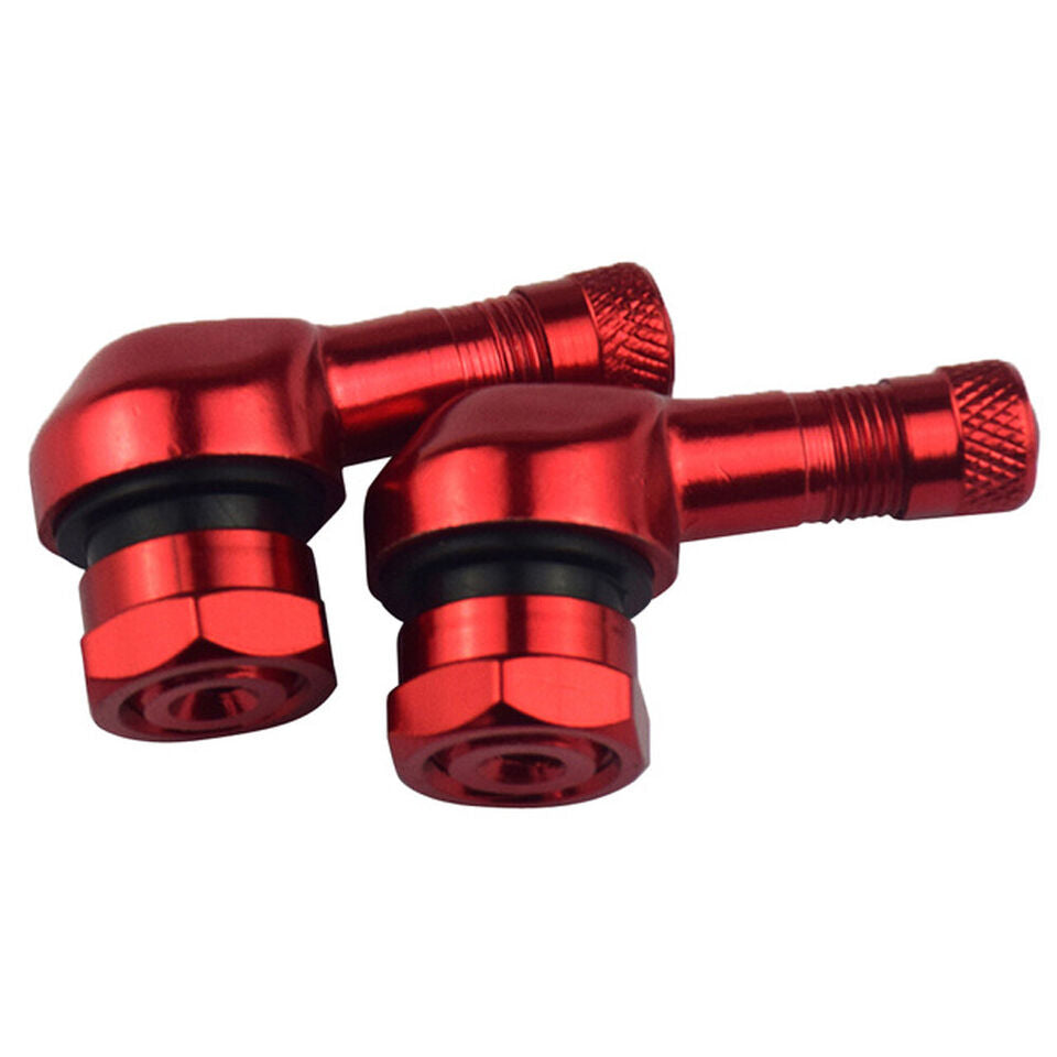 Universal 90 Degree Angle AluminumAlloy Valve Stem Motorcycle Tire Tubeless 2pcs