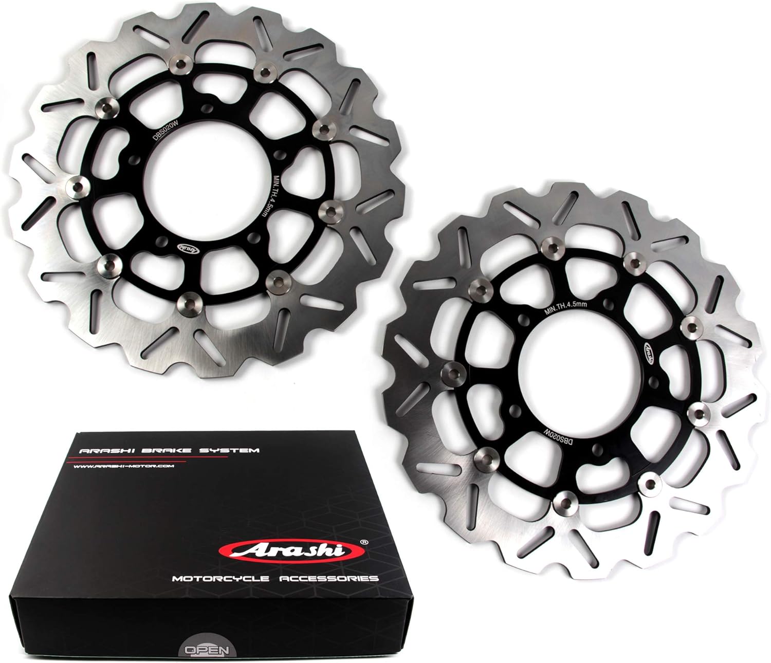 Arashi Front Brake Disc Rotors for Suzuki GSXR 1000 2005-2008 Motorcycle Replacement Accessories GSX-R1000 GSXR1000 Black GSXR 600 750 2006 2007