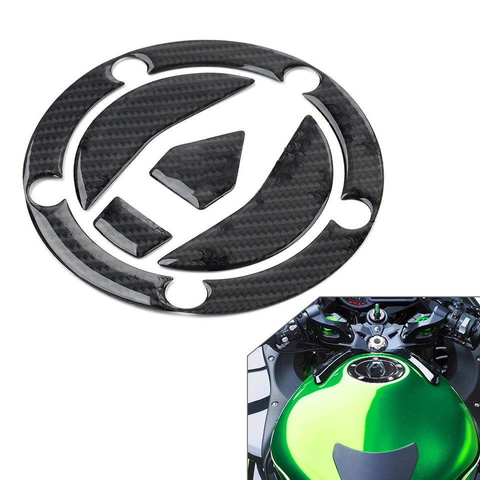 Gas Tank Fuel Cap Carbon Cover Guard For Kawasaki Ninja H2 H2R ZX10R ZX1000 Z900RS